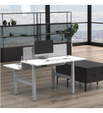 Piano di lavoro per scrivania Cambio - 140 x 80 x 2,5 cm - bianco - Fellowes