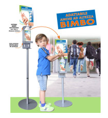 Piantana da terra - con supporto - per dispenser regolabile - 140 cm - CWR