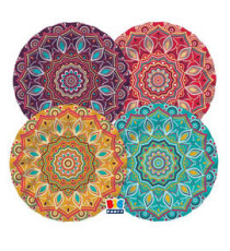Piatto Mandala - diametro 25 cm - carta - Big Party - conf. 8 pezzi Piatto Mandala - diametro 25 cm - carta - Big Party - conf. 8 pezzi