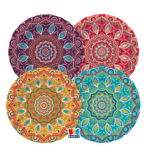 Piatto Mandala - diametro 25 cm - carta - Big Party - conf. 8 pezzi Piatto Mandala - diametro 25 cm - carta - Big Party - conf. 8 pezzi