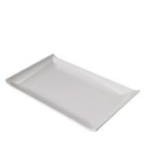 Piatto rettangolare - 23 x 14 x 2,6 cm - melamina - bianco - Leone Piatto rettangolare - 23 x 14 x 2,6 cm - melamina - bianco - Leone