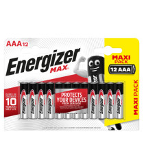 Pila ministilo AAA - 1,5V - Max alcalina - Energizer - blister 12 pezzi Pila ministilo AAA - 1,5V - Max alcalina - Energizer - blister 12 pezzi