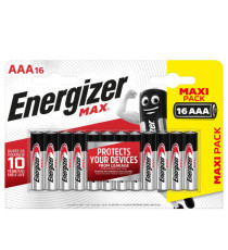 Pila ministilo AAA - 1,5V - Max alcalina - Energizer - astuccio 16 pezzi Pila ministilo AAA - 1,5V - Max alcalina - Energizer - astuccio 16 pezzi