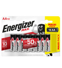Pila stilo AA - 1,5V - Max alcalina - Energizer - blister 12 pezzi Pila stilo AA - 1,5V - Max alcalina - Energizer - blister 12 pezzi