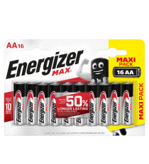 Pila stilo AA - 1,5V - Max alcalina - Energizer - astuccio 16 pezzi Pila stilo AA - 1,5V - Max alcalina - Energizer - astuccio 16 pezzi
