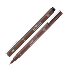 Pin fineliner - punta 0.1 mm - seppia - Uni Mitsubishi Pin fineliner - punta 0.1 mm - seppia - Uni Mitsubishi