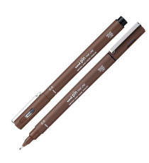 Pin fineliner - punta 0.5 mm - seppia - Uni Mitsubishi Pin fineliner - punta 0.5 mm - seppia - Uni Mitsubishi