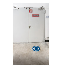 Pittogramma adesivo - da terra - Indossare protezione auricolare - diametro 43 cm - Durable Pittogramma adesivo - da terra - Indossare protezione auricolare - diametro 43 cm - Durable