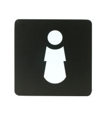 Pittogramma adesivo - toilette donna - 16 x 16 cm - PVC - nero/bianco - Stilcasa Pittogramma adesivo - toilette donna - 16 x 16 cm - PVC - nero/bianco - Stilcasa