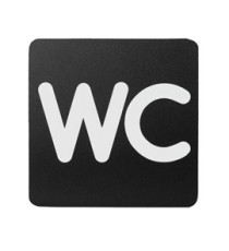 Pittogramma adesivo - WC - 16 x 16 cm - PVC - nero/bianco - Stilcasa Pittogramma adesivo - WC - 16 x 16 cm - PVC - nero/bianco - Stilcasa