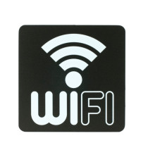 Pittogramma adesivo - Wifi - 16 x 16 cm - PVC - nero/bianco - Stilcasa