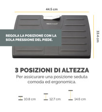 Poggiapiedi regolabile - con sistema antibatterico Microban - Fellowes