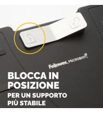 Poggiapiedi regolabile - con sistema antibatterico Microban - Fellowes