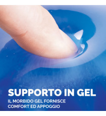 Poggiapolsi da tastiera - gel - blu trasparente - Fellowes