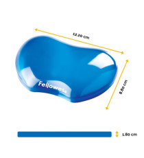 Poggiapolsi in gel - blu trasparente - Fellowes