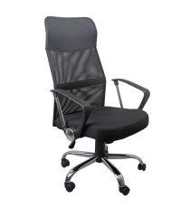 Poltrona direzionale CH5 - con braccioli fissi - nero/nero - Unisit