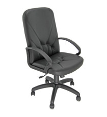 Poltrona direzionale Dante D - con bracciol fissi - nero - Unisit