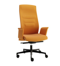 Poltrona direzionale Nordik - con braccioli fissi - arancio - Unisit Poltrona direzionale Nordik - con braccioli fissi - arancio - Unisit