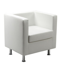 Poltrona Pragma PR1 - con braccioli inclusi - similpelle - bianco - Unisit Poltrona Pragma PR1 - con braccioli inclusi - similpelle - bianco - Unisit