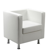 Poltrona Pragma PR1 - con braccioli inclusi - similpelle - bianco - Unisit Poltrona Pragma PR1 - con braccioli inclusi - similpelle - bianco - Unisit