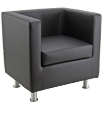 Poltrona Pragma PR1 - con braccioli inclusi - similpelle - nero - Unisit Poltrona Pragma PR1 - con braccioli inclusi - similpelle - nero - Unisit