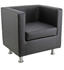 Poltrona Pragma PR1 - con braccioli inclusi - similpelle - nero - Unisit Poltrona Pragma PR1 - con braccioli inclusi - similpelle - nero - Unisit