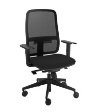 Poltrona semidirezionale Blaze BLYTN - con braccioli regolabili - nero - Unisit