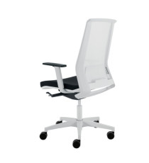 Poltrona semidirezionale Light LLB - con braccioli regolabili - nero/bianco - Unisit