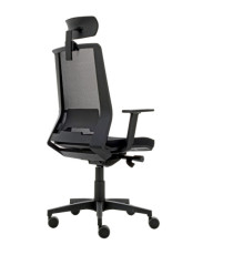 Poltrona semidirezionale Light LLNPG - con braccioli regolabili e poggiatesta - nero - Unisit Poltrona semidirezionale Light LLNPG - con braccioli regolabili e poggiatesta - nero - Unisit