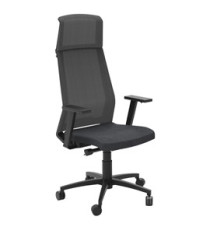 Poltrona semidirezionale Light LLNPRO - con braccioli regolabili - nero - Unisit Poltrona semidirezionale Light LLNPRO - con braccioli regolabili - nero - Unisit