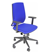 Poltrona semidirezionale LR1SE - con ruote e braccioli - ignifuga - blu - Unisit