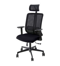 Poltrona semidirezionale Vertigo VRAPG - con braccioli regolabili e poggiatesta - nero/nero - Unisit