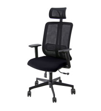 Poltrona semidirezionale Vertigo VRAPG - con braccioli regolabili e poggiatesta - nero/nero - Unisit