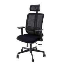 Poltrona semidirezionale Vertigo VRAPG - con braccioli regolabili e poggiatesta - nero/nero - Unisit