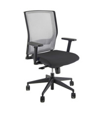 Poltrona semidirezionale X2 - con braccioli regolabili - nero/grigio - Unisit