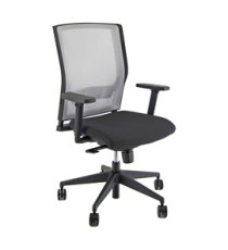 Poltrona semidirezionale X2 - con braccioli regolabili - nero/grigio - Unisit