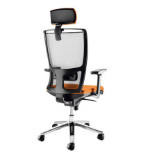 Poltrona semidirezionale Zoe ZOEPG - con braccioli regolabili e poggiatesta - arancio/grigio - Unisit Poltrona semidirezionale Zoe ZOEPG - con braccioli regolabili e poggiatesta - arancio/grigio - Unisit