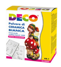 Polvere di ceramica bianca - 1 kg - Deco