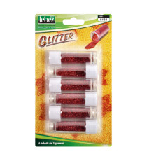 Porporina glitter - 2gr - rosso - Lebez - conf. 6 tubi