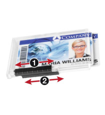 Portabadge PushBox Duo - 2 tessere inseribili - 5,4 x 8,7 cm - Durable - conf. 10 pezzi Portabadge PushBox Duo - 2 tessere inseribili - 5,4 x 8,7 cm - Durable - conf. 10 pezzi