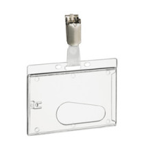 Portabadge rigido - 5,4 x 8,5 cm - Durable - conf. 50 pezzi