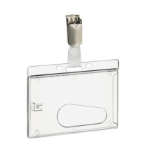 Portabadge rigido - 5,4 x 8,5 cm - Durable - conf. 50 pezzi