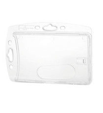 Portabadge rigido - 5,4 x 8,7 cm - trasparente - Durable - conf. 10 pezzi Portabadge rigido - 5,4 x 8,7 cm - trasparente - Durable - conf. 10 pezzi
