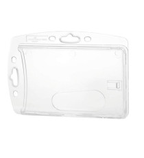Portabadge rigido - 5,4 x 8,7 cm - trasparente - Durable - conf. 10 pezzi Portabadge rigido - 5,4 x 8,7 cm - trasparente - Durable - conf. 10 pezzi