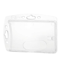 Portabadge rigido - 5,4 x 8,7 cm - trasparente - Durable - conf. 10 pezzi Portabadge rigido - 5,4 x 8,7 cm - trasparente - Durable - conf. 10 pezzi