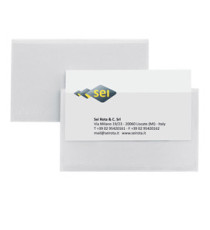 Portabiglietti da visita Eticard T -  autoadesivi - PVC - 5,5 x 9 cm - trasparente - Sei Rota - conf. 10 pezzi Portabiglietti da visita Eticard T -  autoadesivi - PVC - 5,5 x 9 cm - trasparente - Sei Rota - conf. 10 pezzi