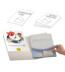 Portabiglietti da visita Eticard T -  autoadesivi - PVC - 5,5 x 9 cm - trasparente - Sei Rota - conf. 10 pezzi Portabiglietti da visita Eticard T -  autoadesivi - PVC - 5,5 x 9 cm - trasparente - Sei Rota - conf. 10 pezzi