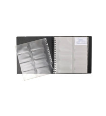 Portabiglietti da visita Exacard - 320 posti - 26,5x25 cm - nero - Exacompta