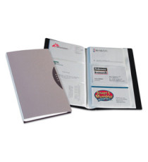 Portabiglietti da visita Office Suites - 120 tasche - con custodia - 11,4x19,2 cm - silver - Fellowes