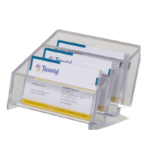 Portabiglietti multitasca Mr Acrylic - da scrivania - 12 x 9 x 7 cm - trasparente - Tecnostyl Portabiglietti multitasca Mr Acrylic - da scrivania - 12 x 9 x 7 cm - trasparente - Tecnostyl